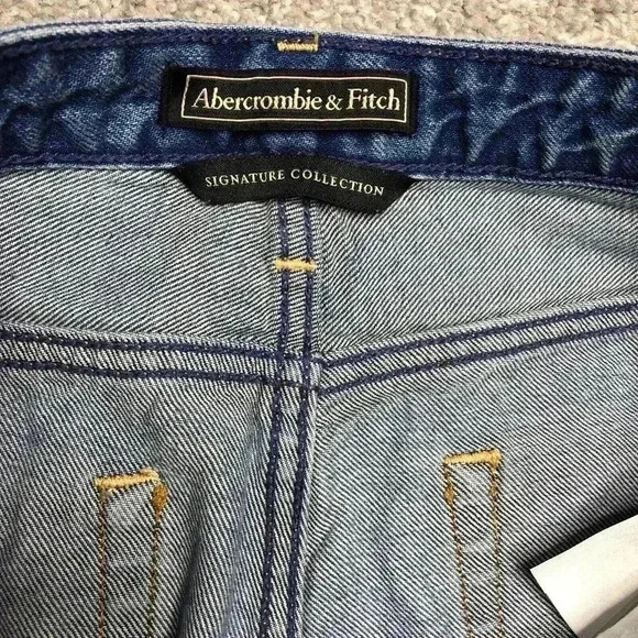 Abercrombie Fitch Jeans Wide Leg High Rise Blue Color Signature - Picture 6 of 12